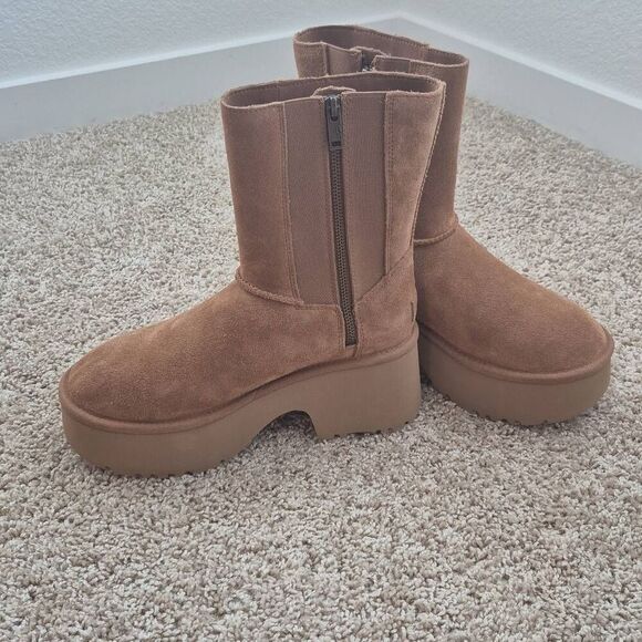 UGG Twin Seam New Heights Boots Brown Size 7 - Picture 4 of 6